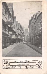 YORK YORKSHIRE UK PETERGATE POSTCARD 1905