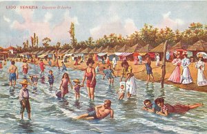 Postcard Italy C-1910 Beach Scene Artist impression 23-2264