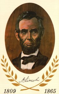 Vintage Postcard Portrait of Abraham Lincoln 1809 to 1865 16th President of U.S.