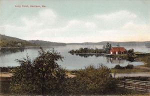 Harrison Maine Long Pond Scenic View Antique Postcard K30891