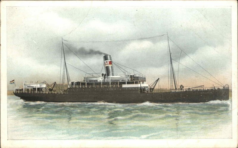 Steamship SS Batavier c1910 Postcard