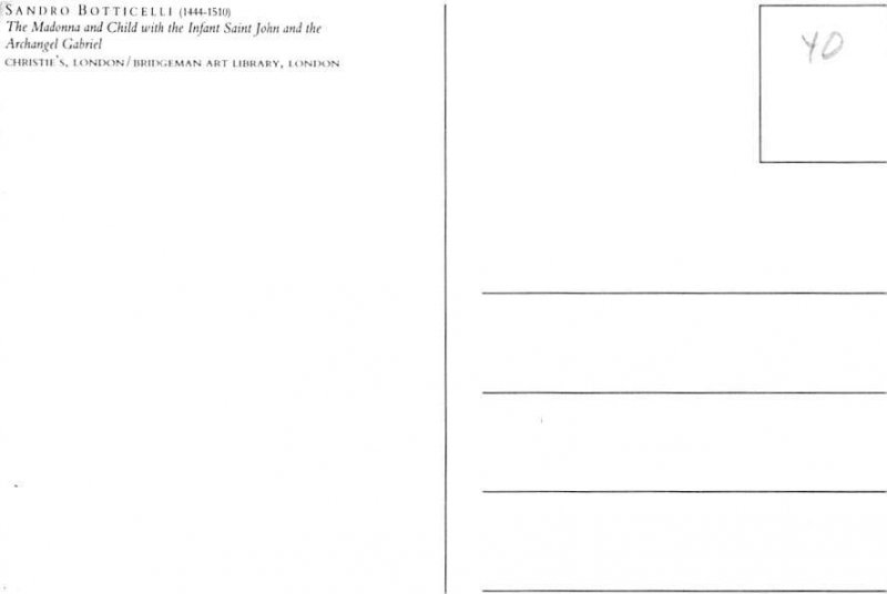 Sandro Botticelli, The Madonna And The Child 