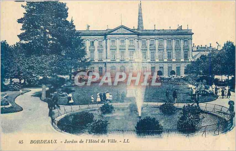 Postcard Old Bordeaux Garden City Hotel