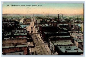 1912 Michigan Avenue Grand Rapids Michigan MI Antique Posted Postcard