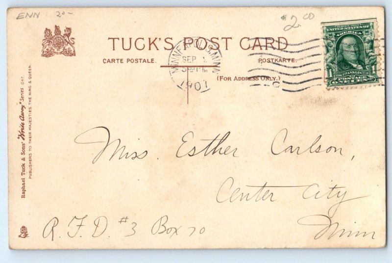 1907 Angry Woman It's Really Too Provoking Write Away Thackeray Signed Postcard