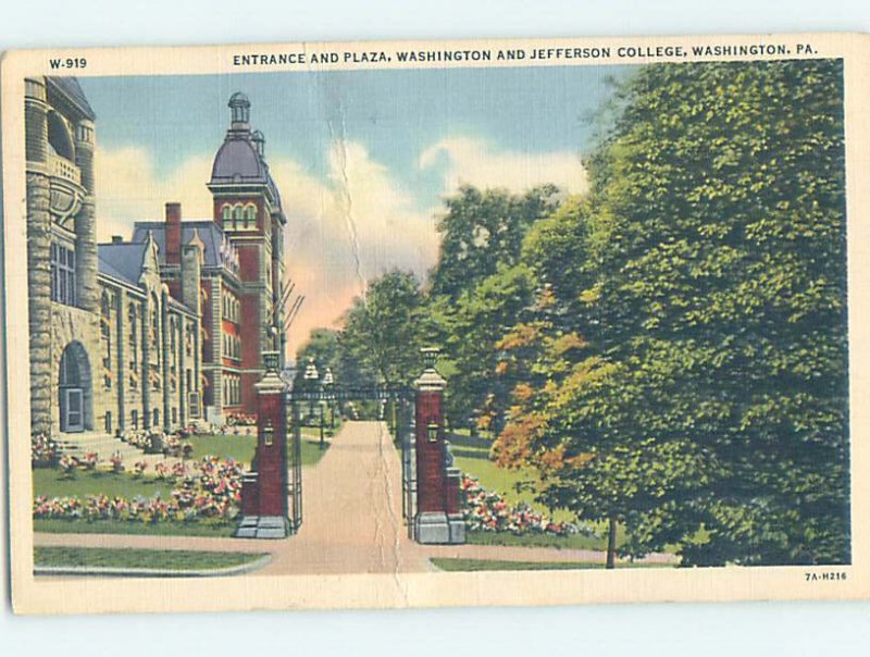 Pre-Chrome COLLEGE SCENE Washington - Near Bethel Park & Pittsburgh PA AG7730