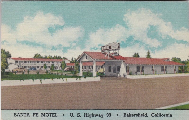 California Bakersfield Santa Fe Motel U S Highway 99 sk2676