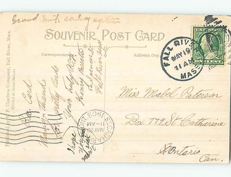 Divided Back LIBRARY SCENE Fall River Massachusetts MA hs2749