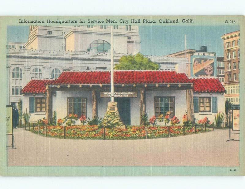 Linen INFO CENTER FOR SERVICEMEN IN MILITARY Oakland California CA E5349