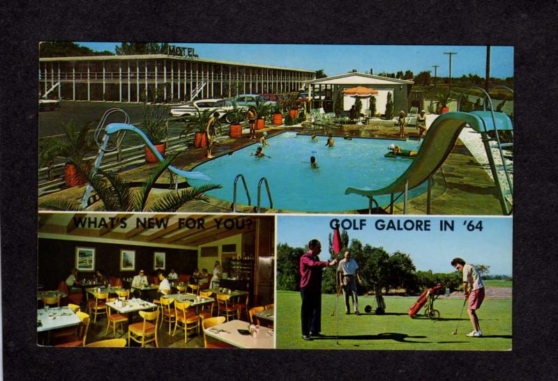 UT Demmans Demman's Motel Cafe Salt Lake City Utah Postcard Golf Course Golfing