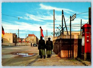 Berlin Germany Postcard Checkpoint Charlie Friedrichstrasse c1950's Unposted