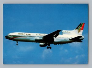 Airplane Postcard Gulf Air Airlines Bahrain Golden Falcon Lockheed Tristar AH11