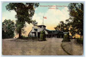 c1910 Entrance Piedmont Driving Club Atlanta GA Antique Unposted Postcard 