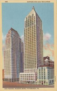 Pennsylvania Pittsburgh Koppers & Gulf Buildings and Federal Reserve Bank Cur...