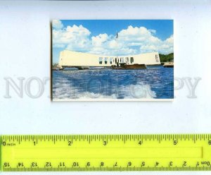 206216 ALOHA from HAWAII Arizona memorial old miniature card