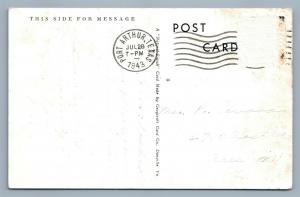 PORT ARTHUR TX JUNIOR HIGH SCHOOL 1943 VINTAGE POSTCARD