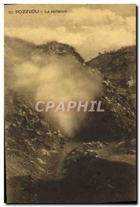 Old Postcard Volcano Pozzuoli The soifatara