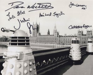 Dr Who Daleks Over London Bridge SIX Hand Signed Large Photo