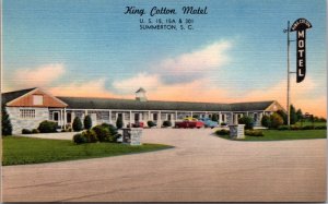 Linen Postcard King Cotton Motel in Summerton, South Carolina