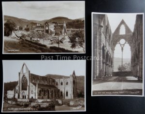 Monmouthshire 6 x TINTERN ABBEY - Old RP Postcard by Walter Scott