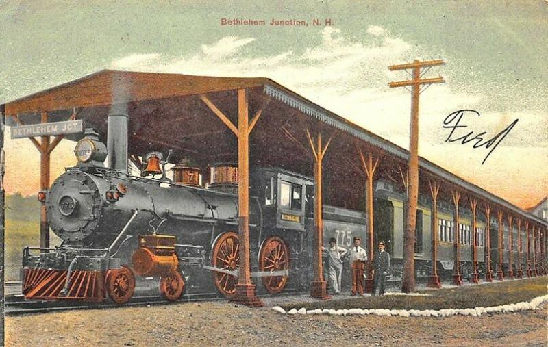 Bethlehem NH Railroad Station Train Depot 1907 Postcard.