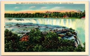 Postcard - Brink Of Horseshoe Falls From Terrapin Point - Niagara Falls, Canada