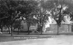 Blooming Prairie Minnesota~Grade & High School~Lots of Trees on Lot~1940s RPPC