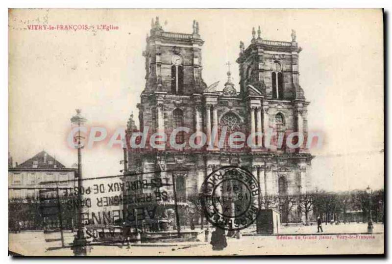 Postcard Vitry Le Francois Old Church