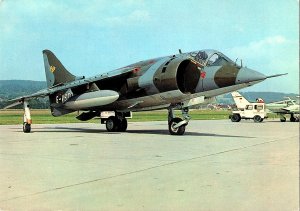 UK Harrier VTOL Jet Aircraft Postcard E. Baumann Continental Chrome Postcard