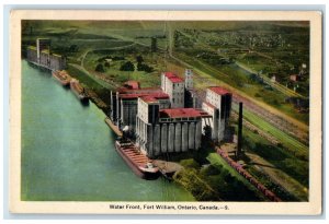 1943 Water Front Fort William Ontario Canada Vintage Posted Postcard