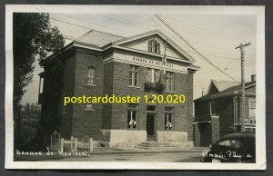 h5038 - AMAQUI Quebec 1940s Bank of Montreal. Real Photo Postcard