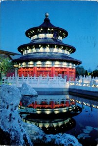 China World Showcase Temple of Heaven Epcot Center Florida Postcard 1988