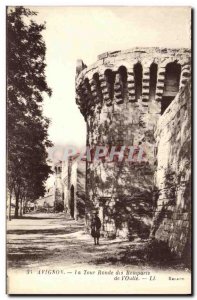 Old Postcard Avignon La Tour Ronde Des Remparts of Oulle