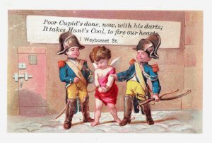 1880s Hunt's Coal Circus Cupid Soldiers Fab! Lot Of 3 F133