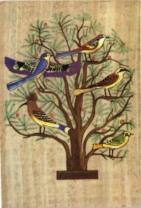 CPM EGYPTE Singing birds on a mimosa tree Mural painting from Beni H. (343489)