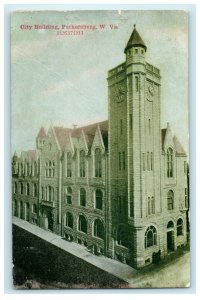 1912 City Building Parkersburg West Virginia WV Jackson Ohio OH Postcard 