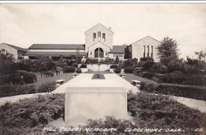 Oklahoma Claremore Will Rogers Memorial Real Photo RPPC