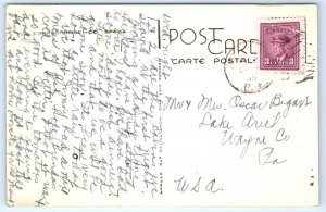 OTTAWA, Quebec Canada ~ GREEN VALLEY RESTAURANT  1946 Roadside Postcard