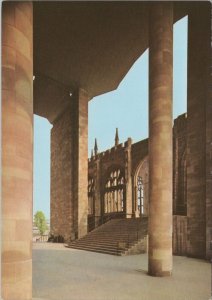 Warwickshire Postcard - Coventry Cathedral, The Queen's Steps  RR18174