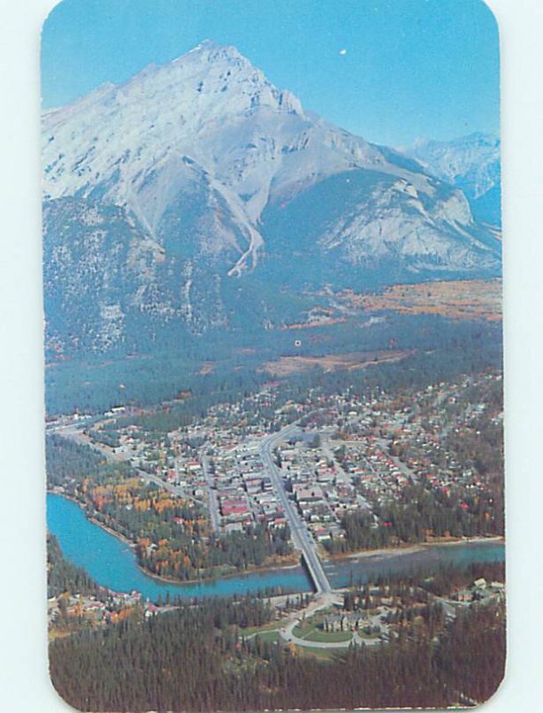 Pre-1980 AERIAL VIEW Banff Alberta AB AC9801