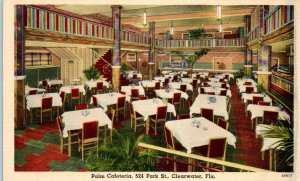 1940s Palm Cafeteria & Banquet Room Clearwater FL Postcard