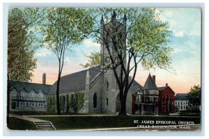 1922 St. James Episcopal Church Great Barrington Massachusetts MA Postcard 