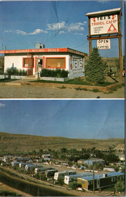 Postcard Tex's Travel Camp in Green River, Wyoming~132214