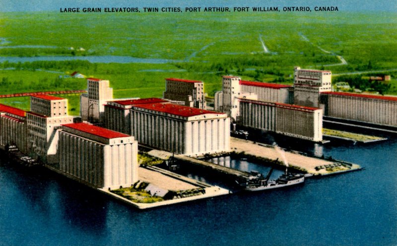 Canada - Ontario, Fort William. Port Arthur, Large Grain Elevators