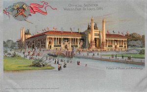 ST. LOUIS MISSOURI WORLDS FAIR EXPOSITION MINES & METAL PALACE POSTCARD 1904 DS