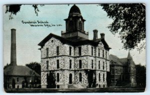 MASON CITY, Iowa IA ~ CENTRAL SCHOOL 1909 Cerro Gordo County Postcard