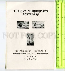 425294 TURKEY 1954 year stamps ADVERTISING PAGE