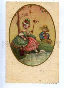 202888 ART DECO Girl & Shepherd CHIOSTRI Vintage Fotocelere PC