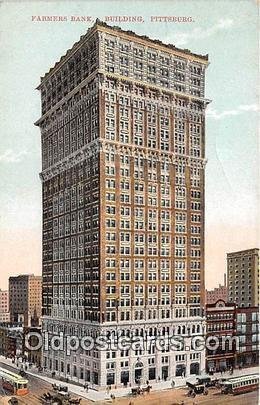 Farmers Bank Building Pittsburg, USA Writing on back 