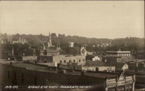 Mankato MN Birdseye View c1920 Real Photo Postcard